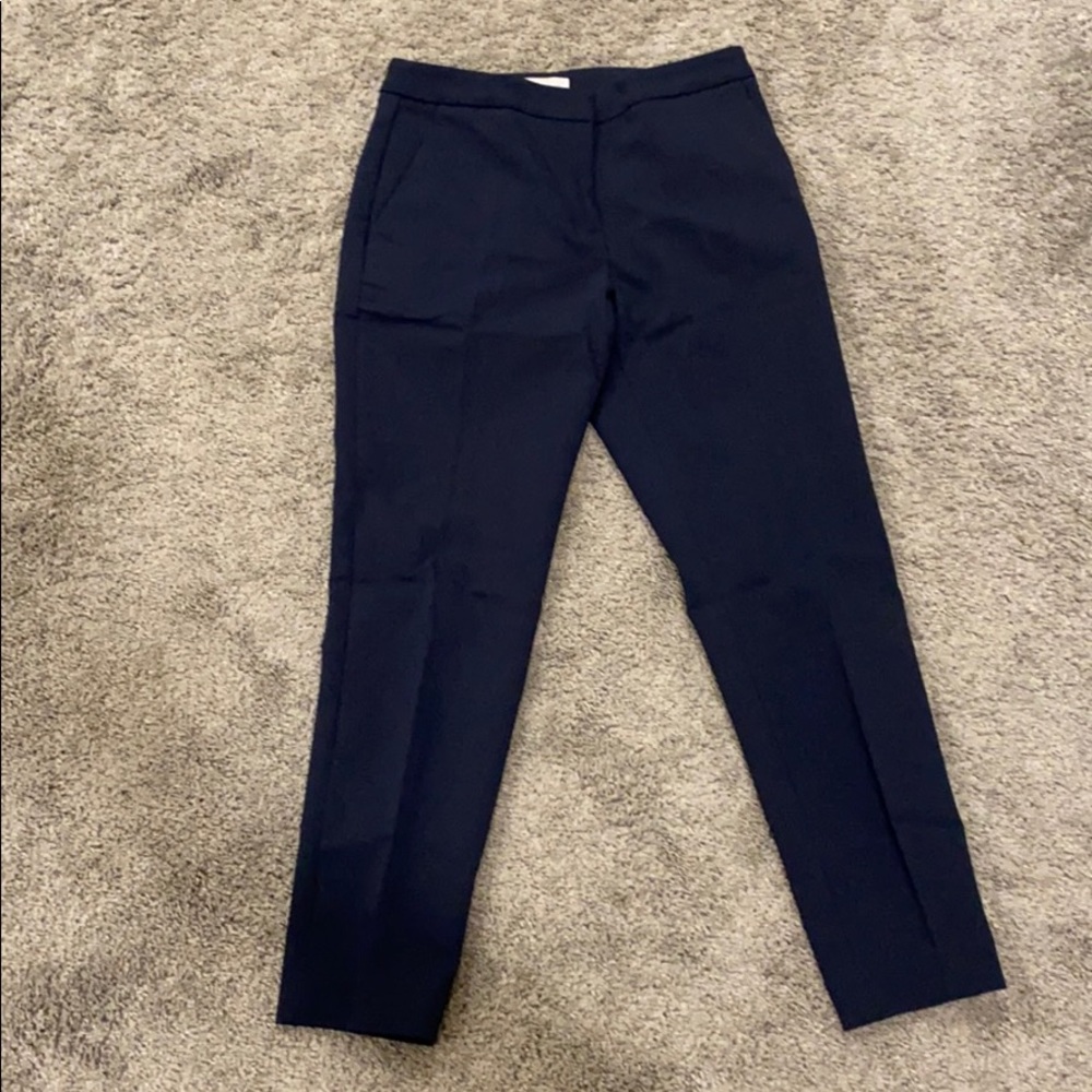 Navy blue trousers